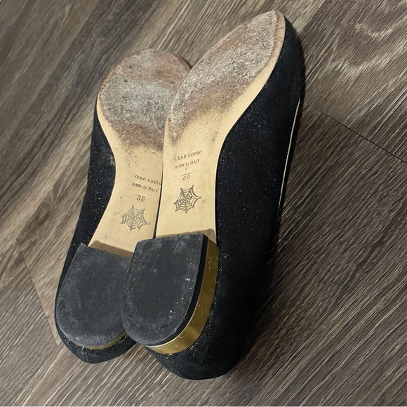 Charlotte Olympia Kitty Glitter Flats - Picture 5 of 6